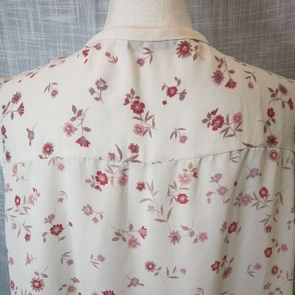 Pretty Lauren Conrad Bow Front Sleeveless Top womens size XL Casual Blouse - Picture 4 of 7